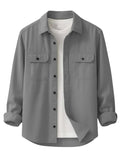 Men’s Stylish Cotton Blend Casual Shirt || Full Sleeve Button-Down Shirt with Dual Flap Pockets