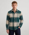 Men's Premium Cotton Blend Printed Checkered Shirt | Full Sleeve Plaid Casual Button-Down Shirt