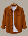 Men’s Stylish Cotton Blend Casual Shirt || Full Sleeve Button-Down Shirt with Dual Flap Pockets