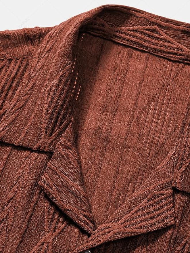 Mens Casual Shirts | Shirt for Man| Shirts for Mens Stylish |Half Sleeve Button Down Textured Summer Wear
