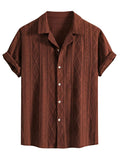 Mens Casual Shirts | Shirt for Man| Shirts for Mens Stylish |Half Sleeve Button Down Textured Summer Wear