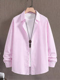 Men's Striped Casual Regular Fit Shirt Cotton Blend Stripe Full Sleeve Stylish Shirt for Men
